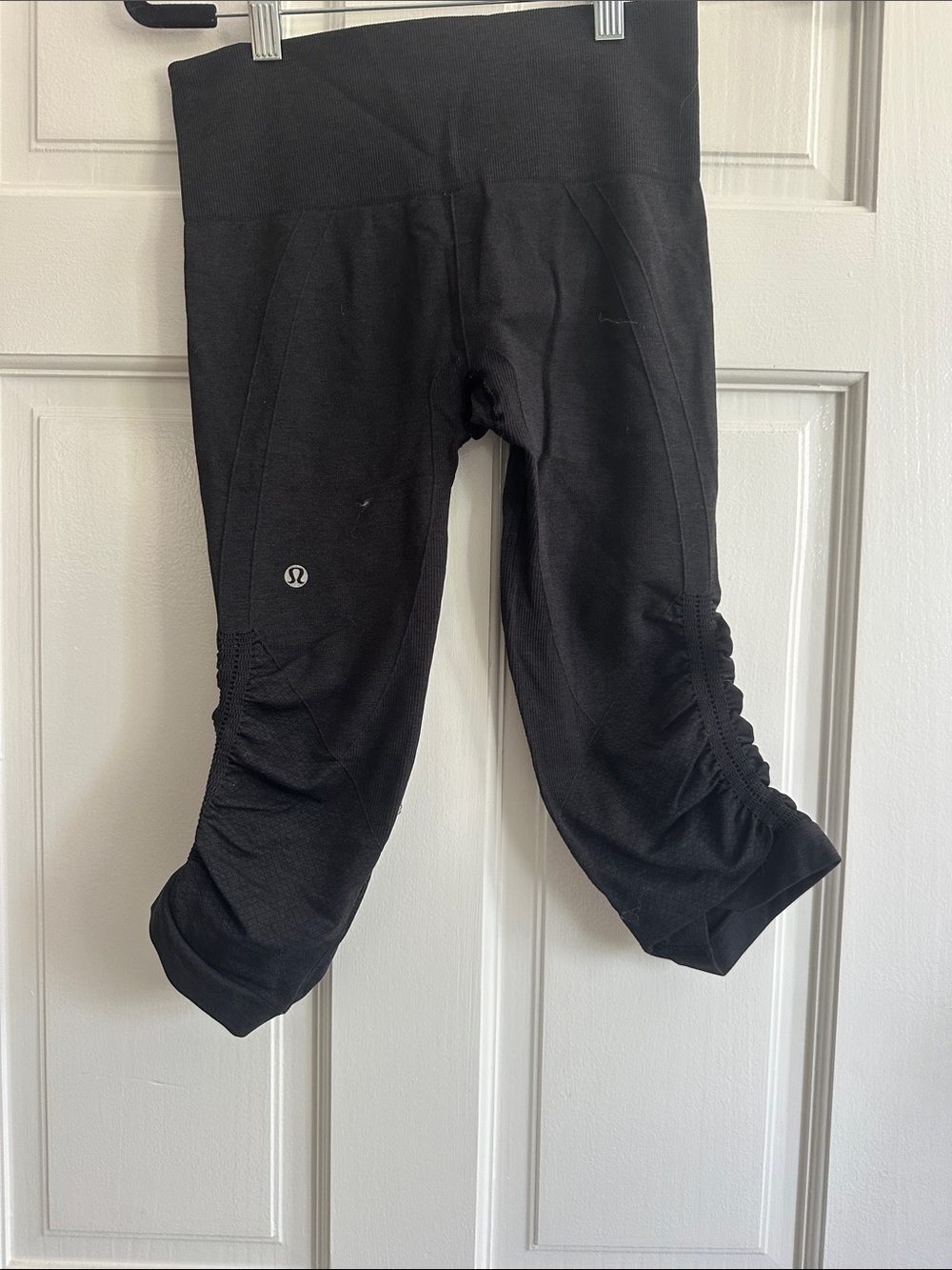 Lululemon Cropped Leggings with Ruched Sides